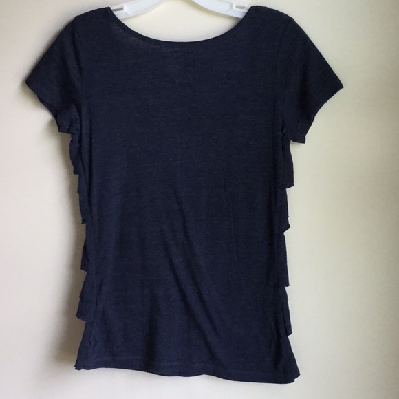 Hollister dark blue ruffled tee - Picture 2 of 3